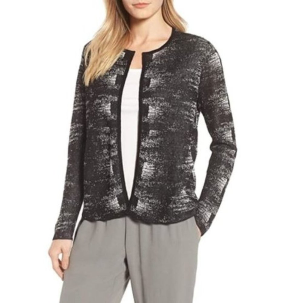Eileen Fisher Black and White Cardigan